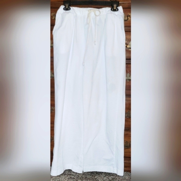 J. Crew Palazzo Women's  White Textured Pants XXL - Picture 2 of 4